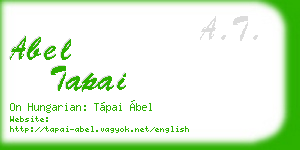 abel tapai business card